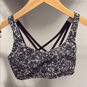 Lululemon Athletica Black and White Lace pattern Bra